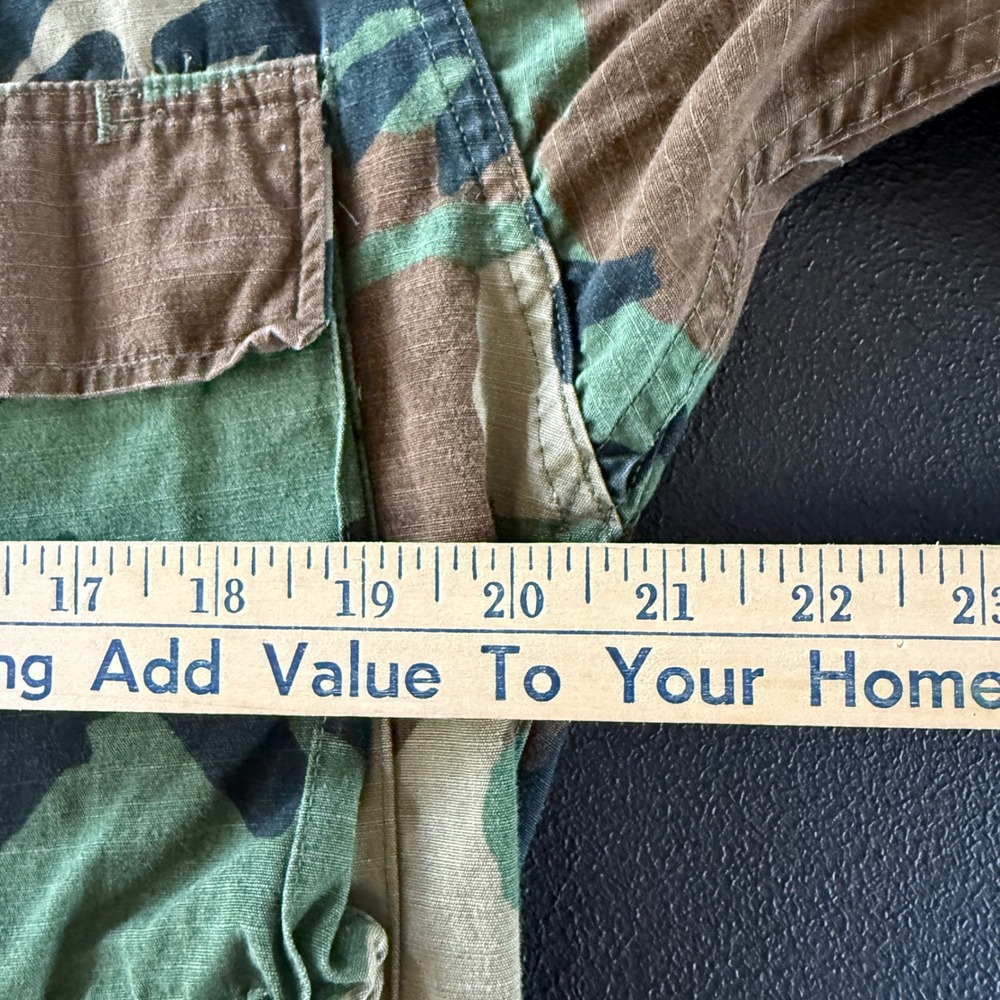 US Military Combat Coat Mens XS Short Green Woodland Camo BDU Ripstop Jacket - Picture 9 of 10